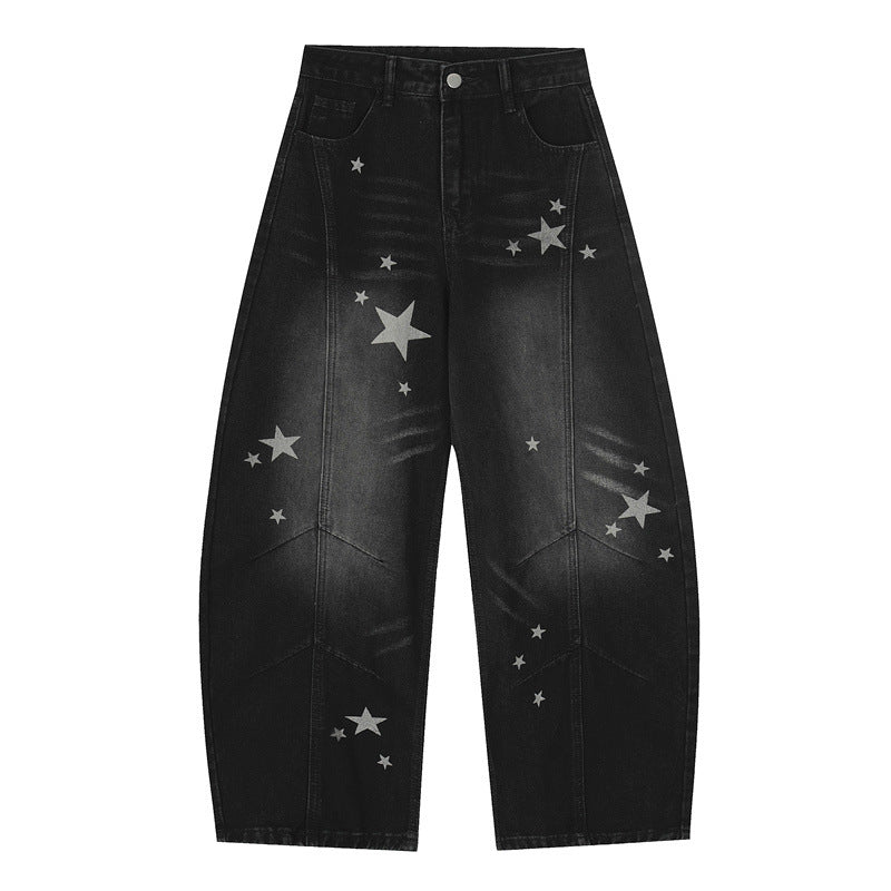 MEANTARS - Baggy Graphic Jeans