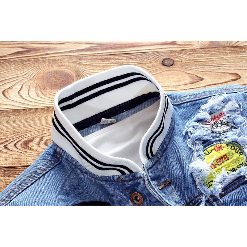 Autumn and winter Japanese trend jacket casual loose students handsome cowboy clothes men Harajuku BF wind coat