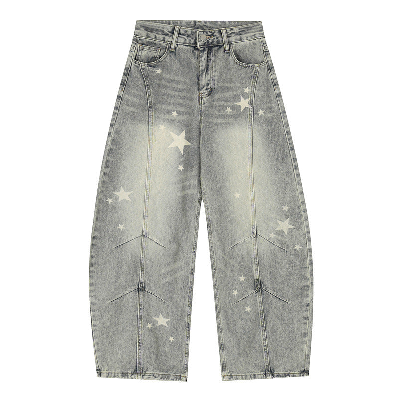 MEANTARS - Baggy Graphic Jeans