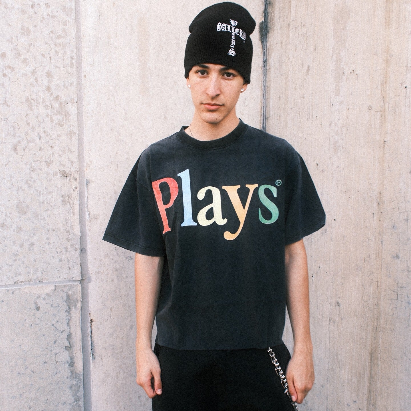 Y2K top, American street style printed loose T-shirt with letters