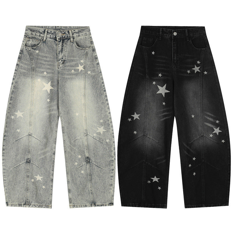 MEANTARS - Baggy Graphic Jeans