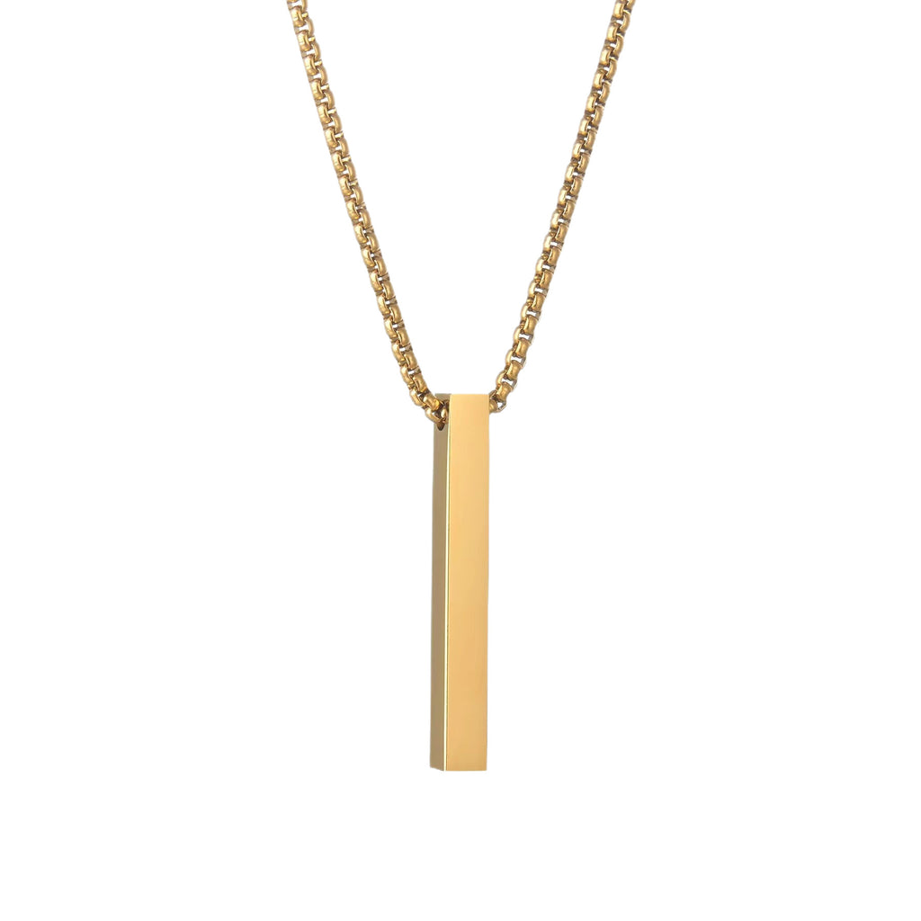 A rectangular three-dimensional versatile pendant couple sweater chain