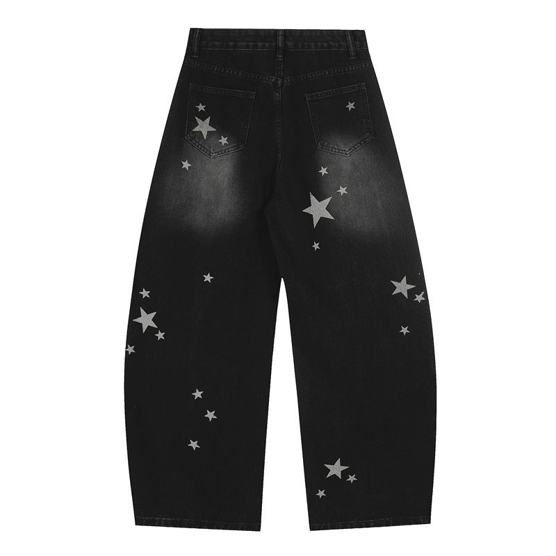 MEANTARS - Baggy Graphic Jeans