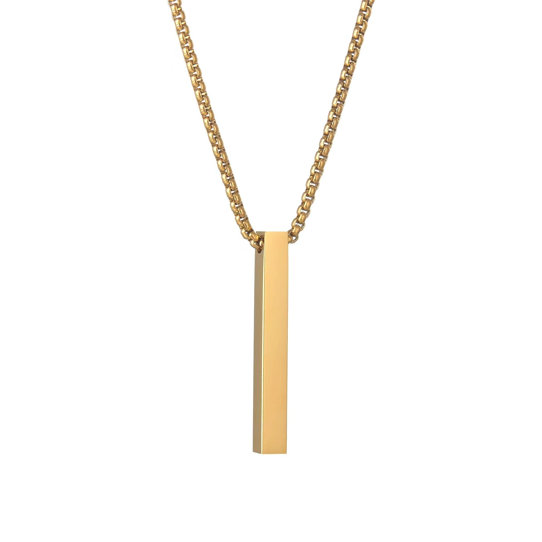 A rectangular three-dimensional versatile pendant couple sweater chain