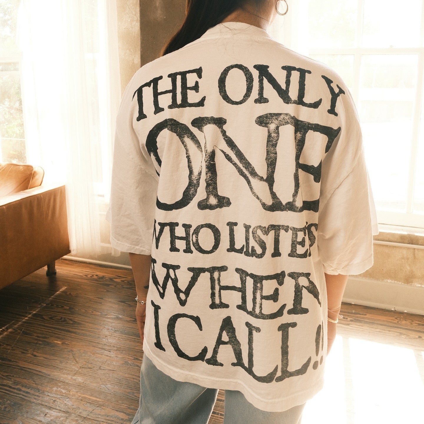 Y2K top, American street style printed loose T-shirt with letters